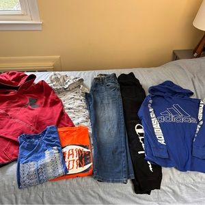 Bundle of 7 items! All Boys Youth Size Medium/10/12 UNDER ARMOUR/ADIDAS/more
